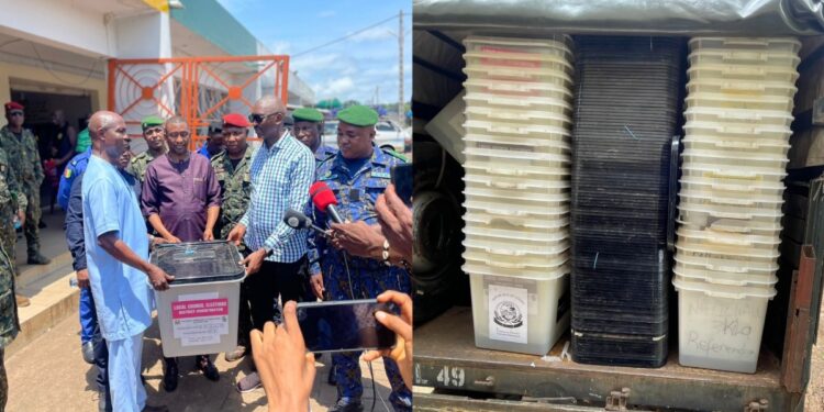 ECSL Returns 11,000 Borrowed Ballot Boxes to Guinean Government