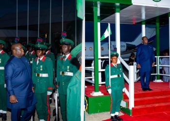 President Bio Lands in Abuja for Special Summit on Niger’s Political Crisis