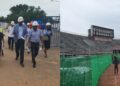 SLFA’s Director of Competitions Inspects Rehabilitation Site at Siaka Stevens Stadium