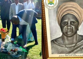 President Bio Reflects on Life and Education During Visit to Mother’s Graveside