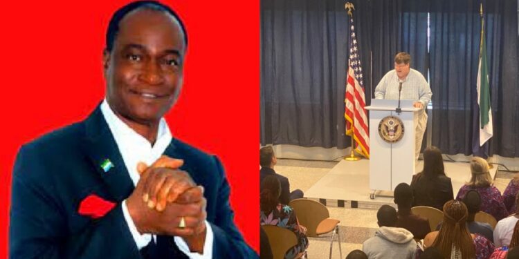 Samura Kamara Extends Warm Welcome to New U.S. Ambassador to Sierra Leone