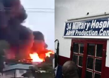 Fire Ravaged 34 Military Hospital