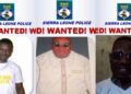 Police Issue Wanted List for Three Suspects in Serious Crimes