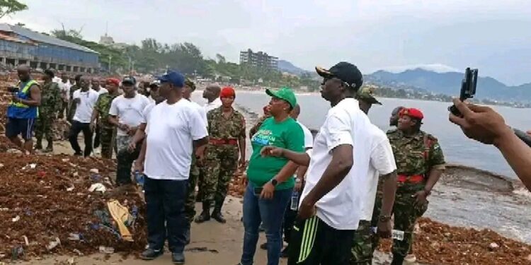 Over 1000 Security Forces Join Hands to Clean Lumley Beach
