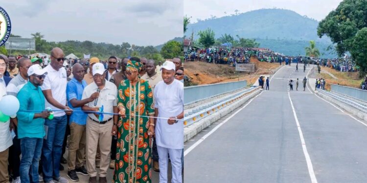 President Bio Commissions Gendema Bridge Linking the North and South-Eastern Regions