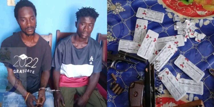 Two Arrested with Illegal Drugs and Firearms in Police Raids