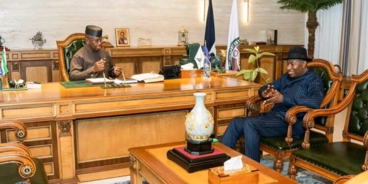 President Bio Hosts Former Nigerian President Goodluck Jonathan in Freetown