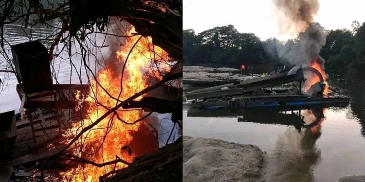 EPA Destroys 31 Illegal Dredges in Eastern Crackdown