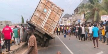 Seven People Reportedly Dead in Tragic Container Accident at Rokel Junction 