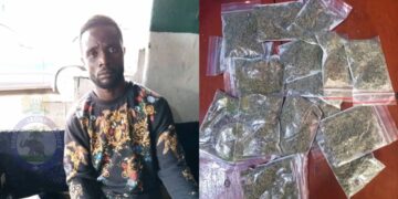 Man Arrested with 16 Packets of Suspected Kush at Mile 38