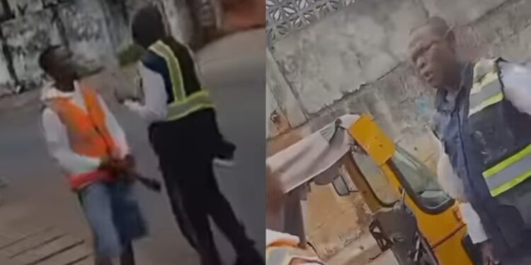 Police Officer Caught on Camera Slapping and Hitting Keke Driver in Freetown