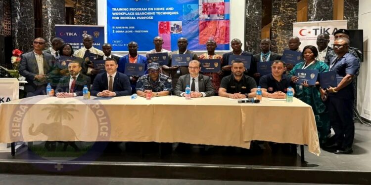 25 Sierra Leone Police Officers Complete Turkish-Supported Investigative Search Training