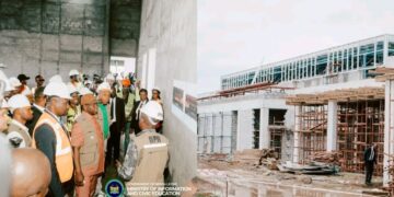 President Bio Inspects Ongoing Construction of ECOWAS International Conference Centre in Lungi