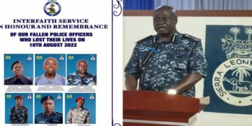 IGP Sellu Leads Tribute to Officers Who Died on August 10 August Unrest