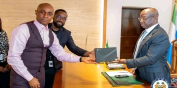 President Bio Receives First Flot Ultra Black Card at State House