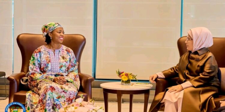 First Lady Fatima Bio Meets Türkiye’s First Lady, Discusses Progress on 150-Bed Hospital in Bo