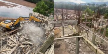 Authorities Demolish Illegal Structure at Orugu Bridge